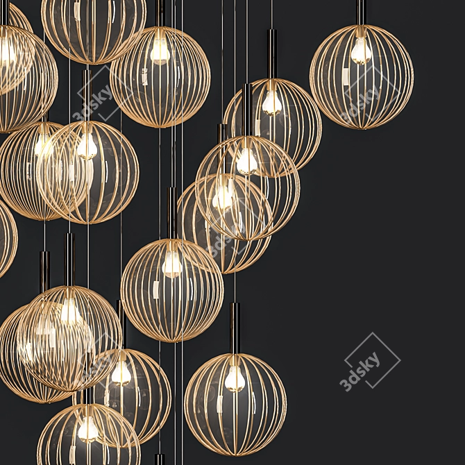 MOD Chandelier: Contemporary Lighting Masterpiece 3D model image 3