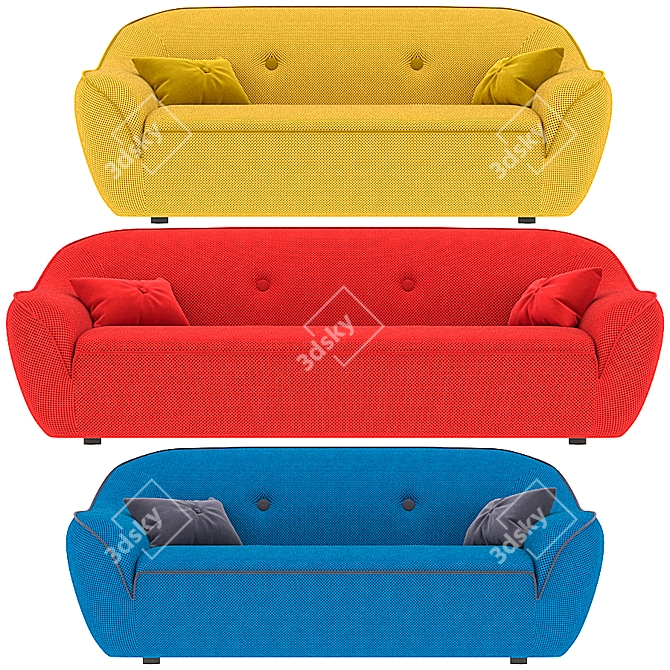 Egoitaliano Bepop Fabric Sofa 3D model image 2