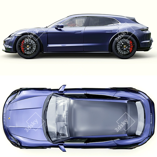 Porsche Taycan Turbo S XT 3D model image 2