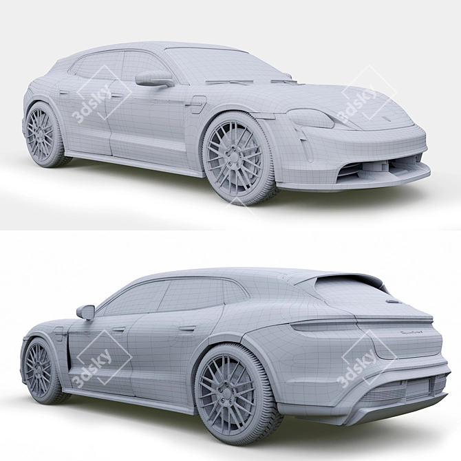 Porsche Taycan Turbo S XT 3D model image 7