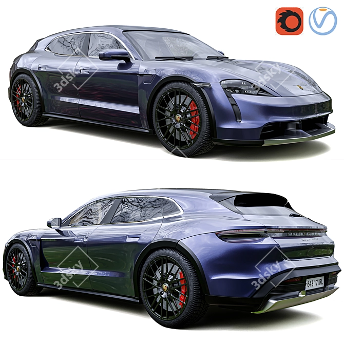 Porsche Taycan Turbo S XT 3D model image 8