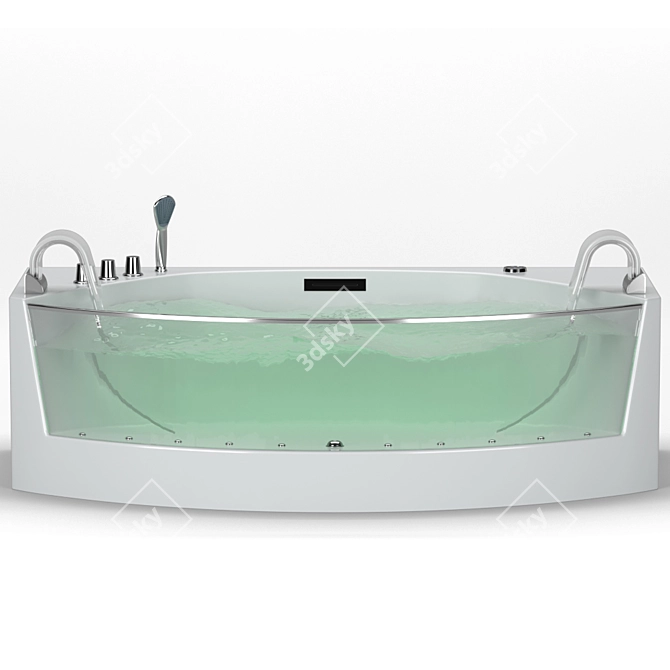 Gemy G9079 Acrylic Bathtub 3D model image 3