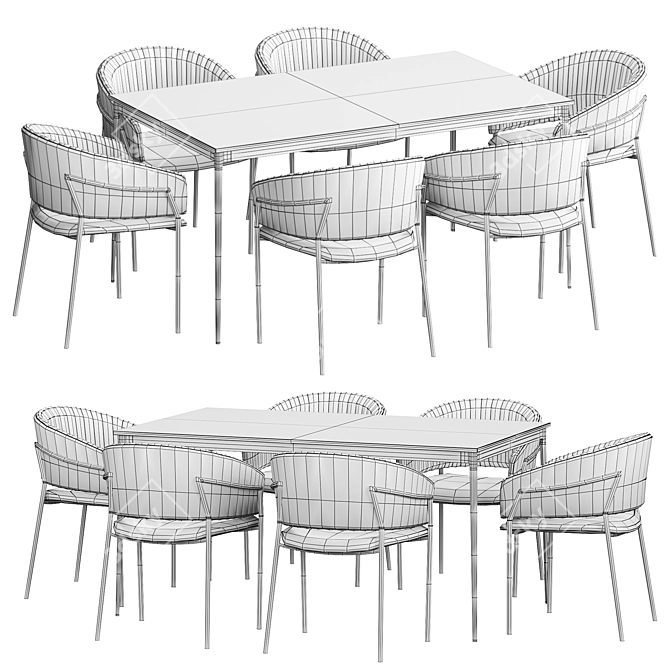 Modern Deephouse Piza Dining Table 3D model image 4