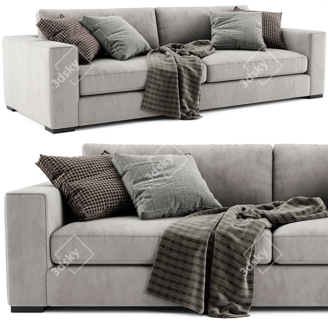 Modern Sitka Sofa: Stylish, Comfortable 3D model image 1