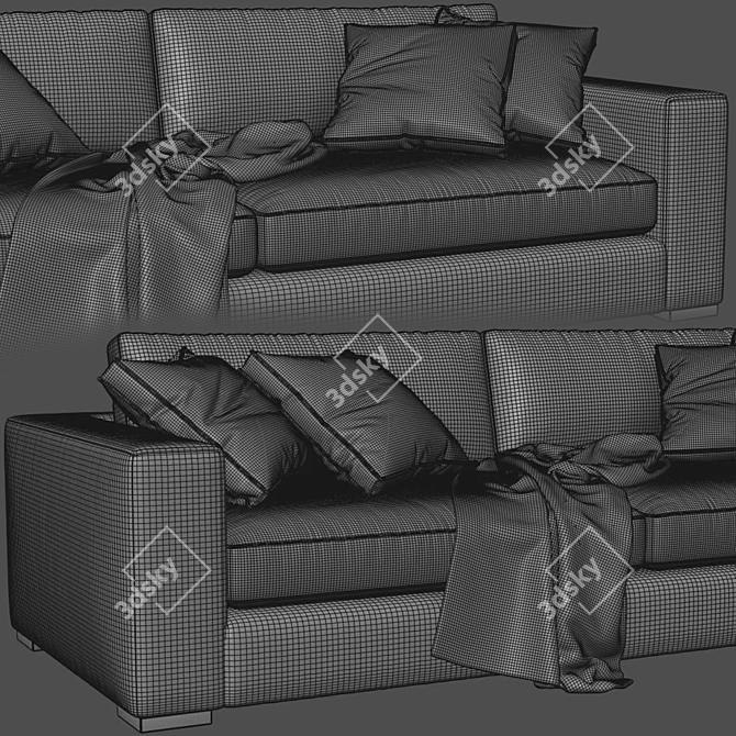 Modern Sitka Sofa: Stylish, Comfortable 3D model image 5