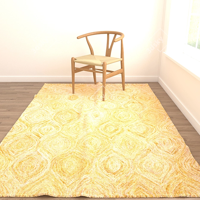 Versatile Rug Set: Varying Textures 3D model image 2