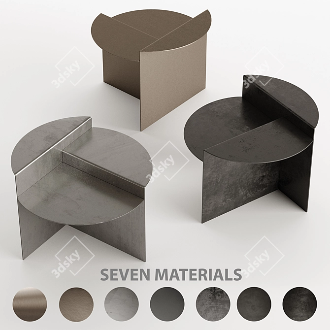 Urban Alchemy Rivet Side Table 3D model image 2