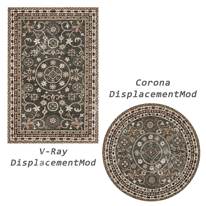 Versatile Rug Set: 8 Stunning Variations 3D model image 2