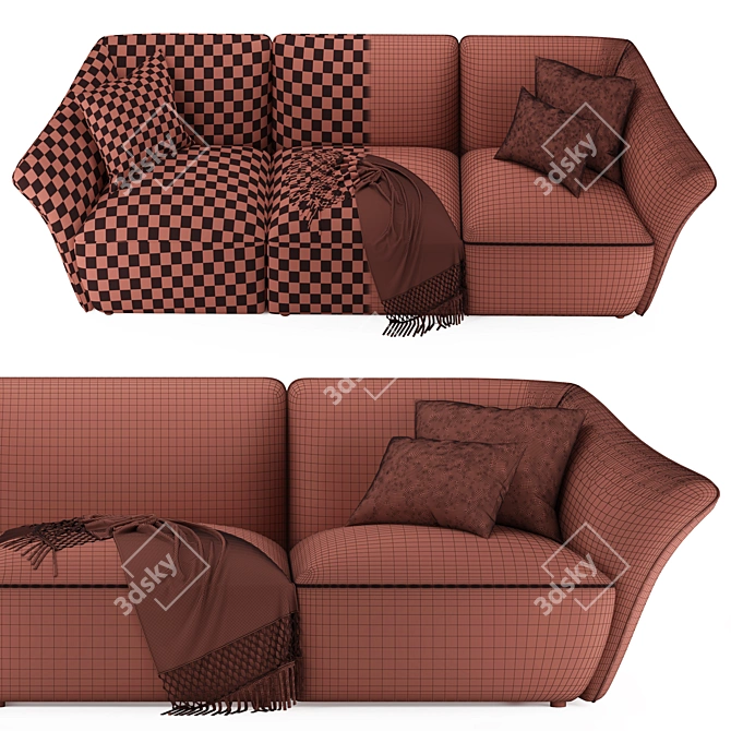 Modern Modular Sofa: Natuzzi Italia TIMELESS 3D model image 5