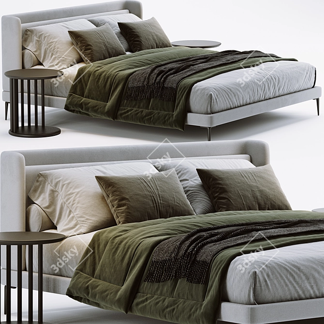 Sleek BoConcept Austin Bed 3D model image 1