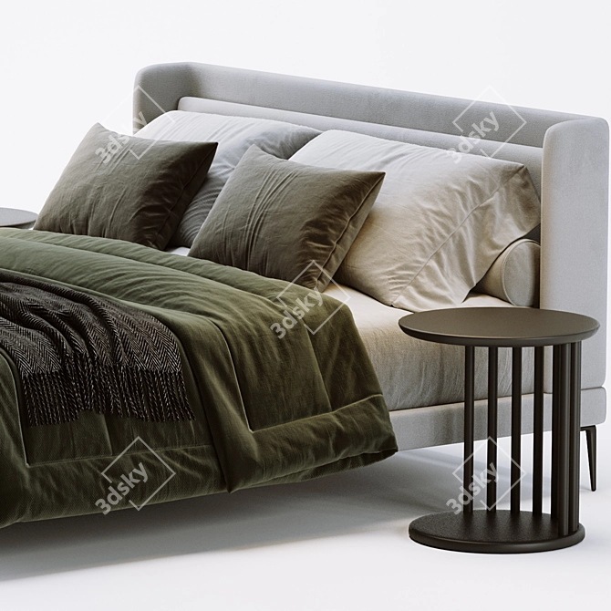 Sleek BoConcept Austin Bed 3D model image 3