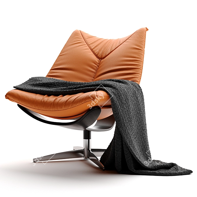 Sleek Dolphin Armchair: Comfort Meets Elegance 3D model image 1