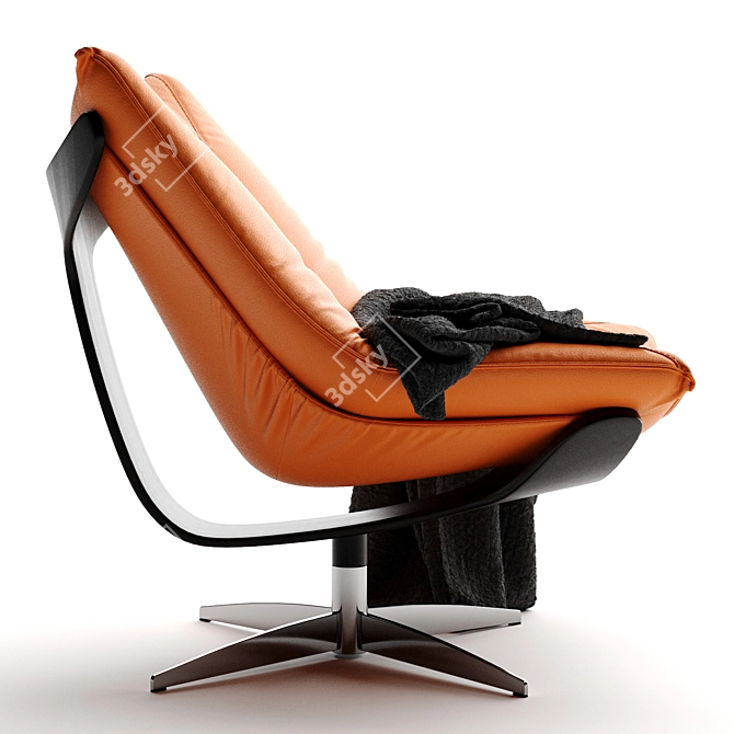 Sleek Dolphin Armchair: Comfort Meets Elegance 3D model image 2