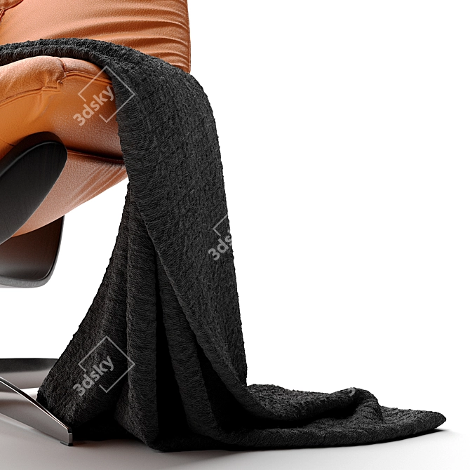 Sleek Dolphin Armchair: Comfort Meets Elegance 3D model image 5