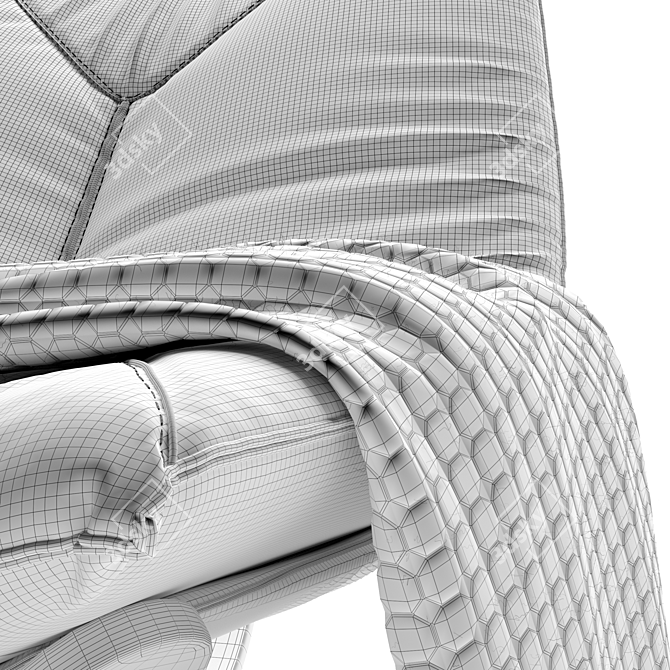 Sleek Dolphin Armchair: Comfort Meets Elegance 3D model image 7