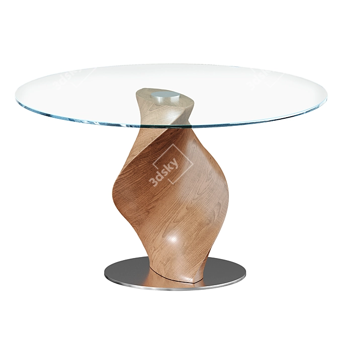 Niagara Glass Table: Elegant and Modern 3D model image 1