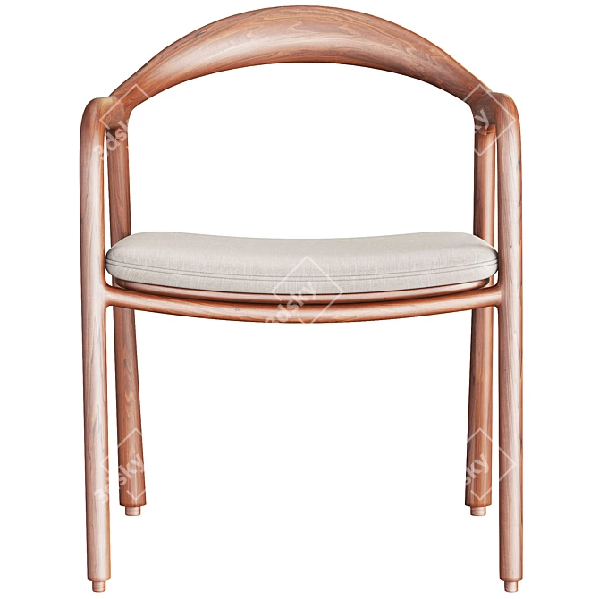 Artisan Neva Armchair: Handcrafted Elegance in Every Detail 3D model image 2