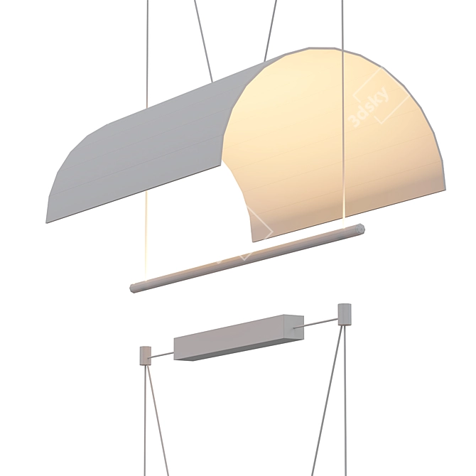 Modern Hanging Light Fixture 3D model image 2