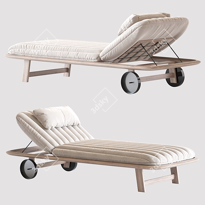 Luxurious Tellaro Sun Lounger: Unwind in Style 3D model image 1