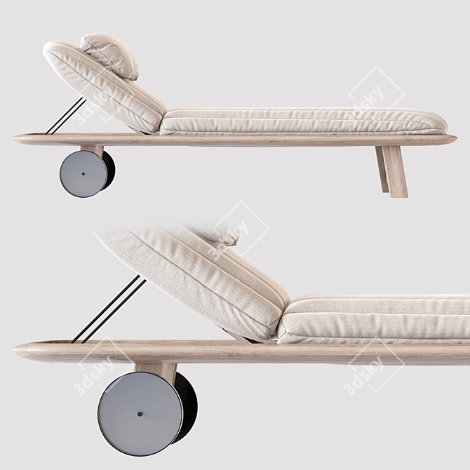 Luxurious Tellaro Sun Lounger: Unwind in Style 3D model image 2