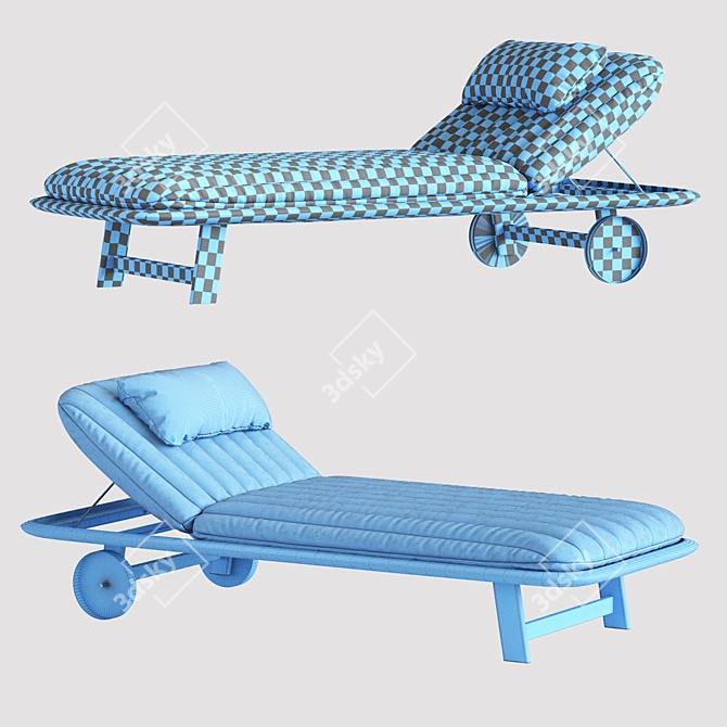 Luxurious Tellaro Sun Lounger: Unwind in Style 3D model image 6