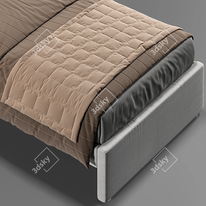 Elegant Upholstered Bed - GLADSTAD: Modern Comfort 3D model image 4