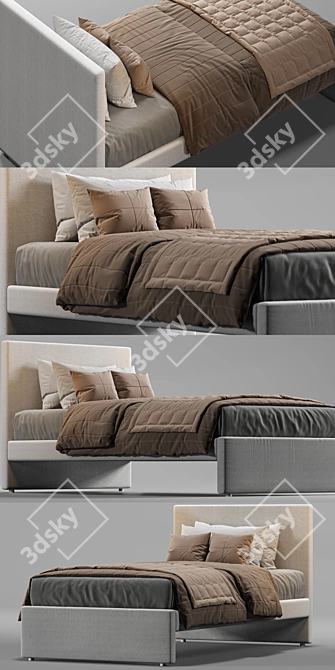 Elegant Upholstered Bed - GLADSTAD: Modern Comfort 3D model image 5