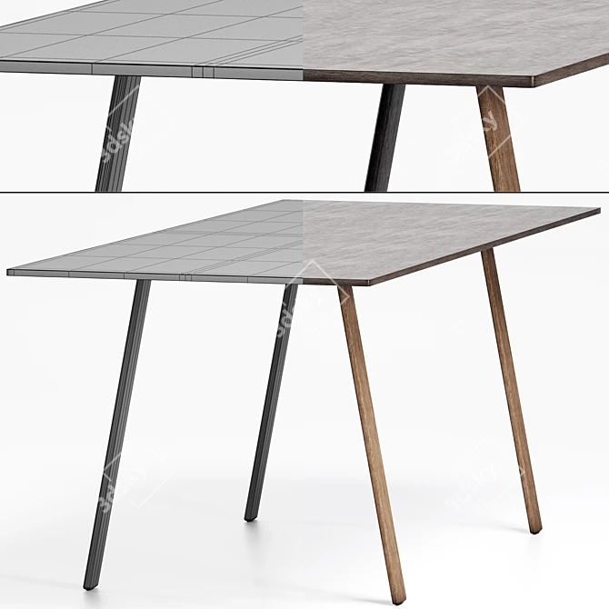 Plania Table: Contemporary Elegance With Functional Design 3D model image 4