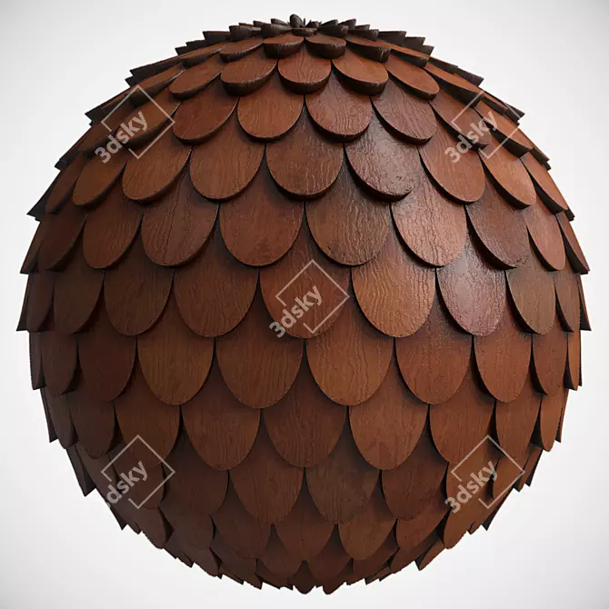 Versatile PBR Roof Tile Material 3D model image 1