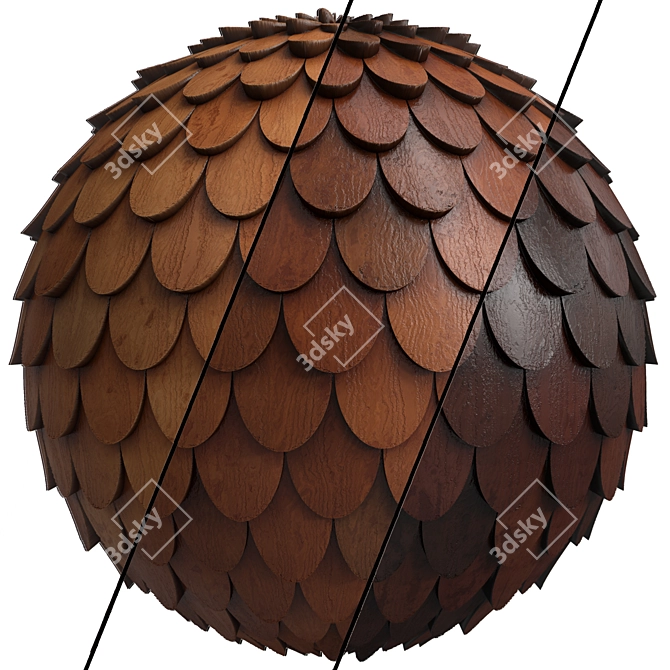 Versatile PBR Roof Tile Material 3D model image 4