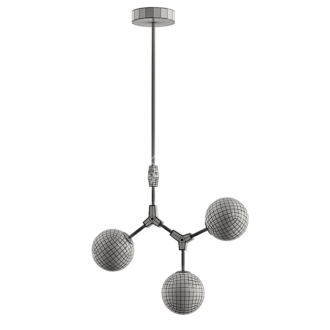 Loft Glass Balls Pendant 3D model image 2