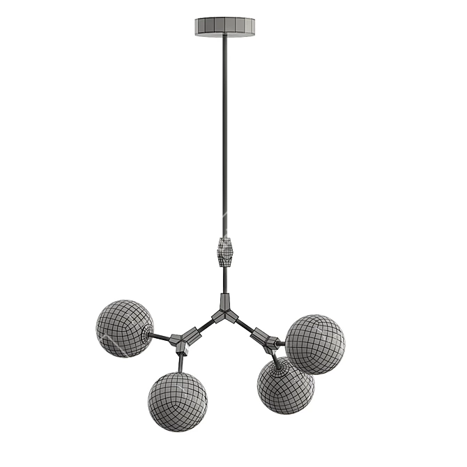 Modern Loft Pendant Light 3D model image 2