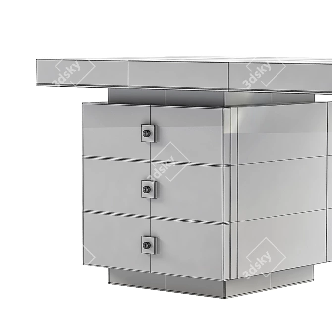 Sleek Modern Desk Design 3D model image 2