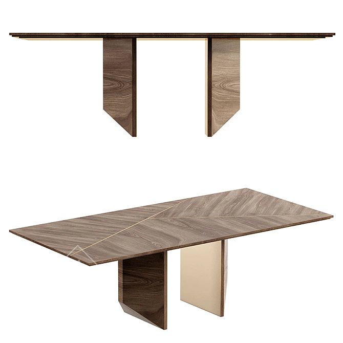 Elegant HOLL Dining Table: Modern Design 3D model image 1