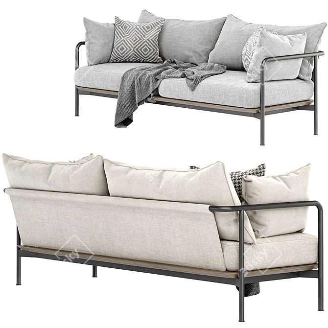 Modern Comfort: CRAWFORD 2 Seater 3D model image 3