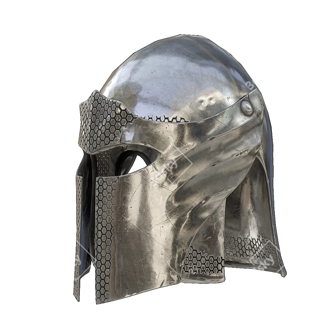 Medieval Armor Barbuta Helmet 3D model image 2