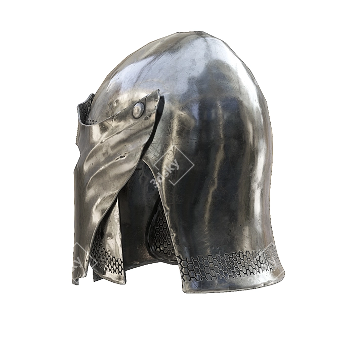 Medieval Armor Barbuta Helmet 3D model image 3