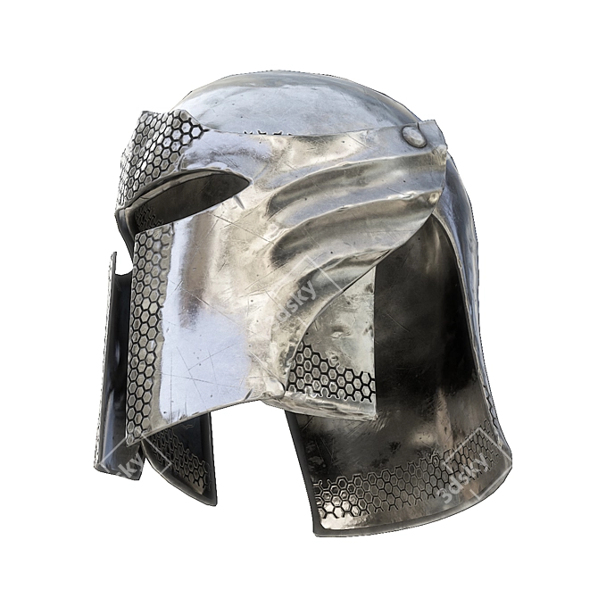 Medieval Armor Barbuta Helmet 3D model image 5