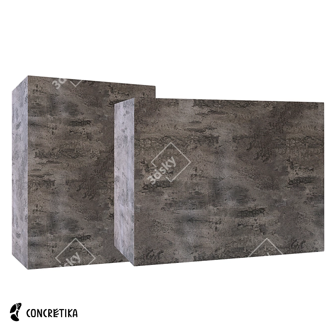 Modern Concrete Planter Collection: Devider 3D model image 1