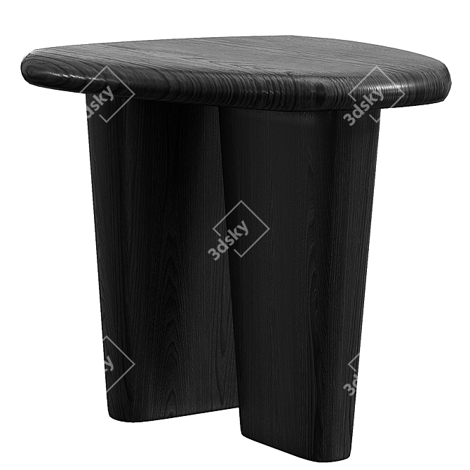 Elegant Nera Side Table 3D model image 2