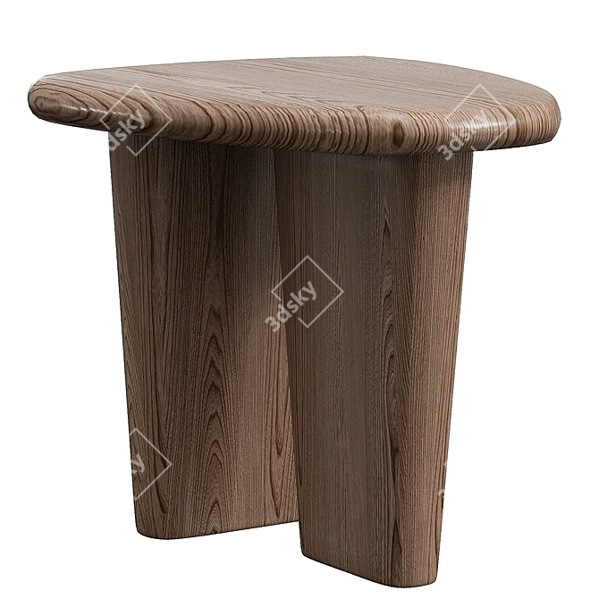 Elegant Nera Side Table 3D model image 3