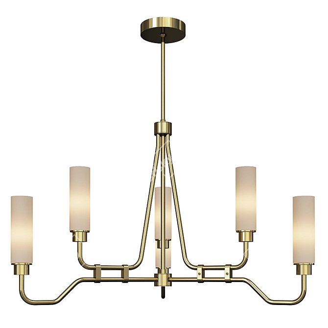 Elegant Winfield 6-Light Chandelier 3D model image 1