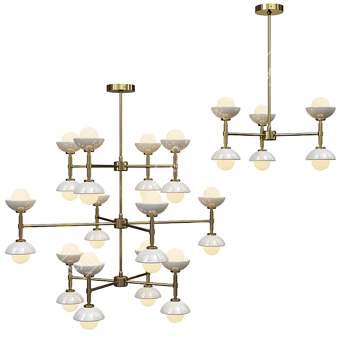 Elegant Greenwich Chandelier Collection 3D model image 1