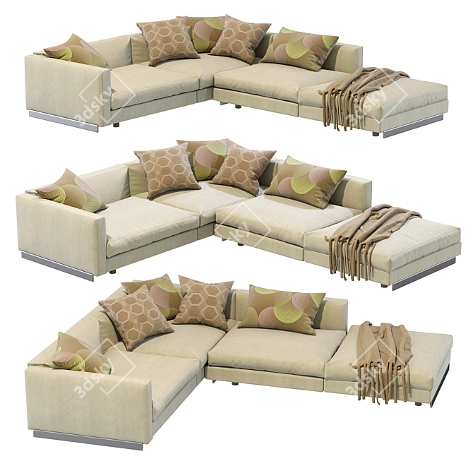 Modern Arflex Rendezvous Sectional 3D model image 1