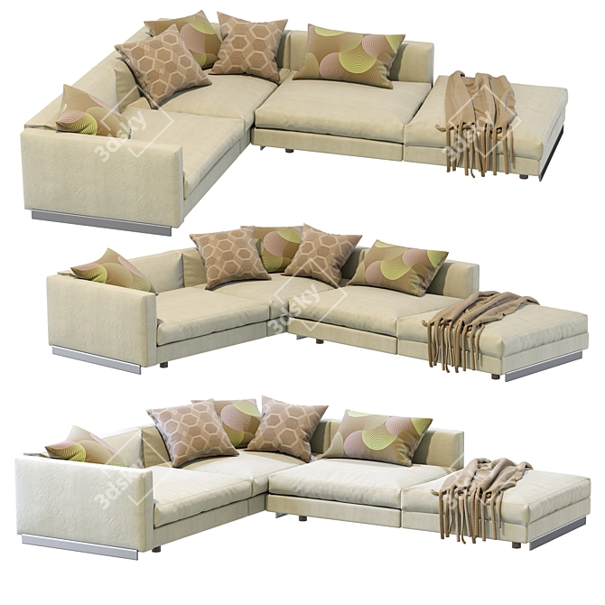 Modern Arflex Rendezvous Sectional 3D model image 3