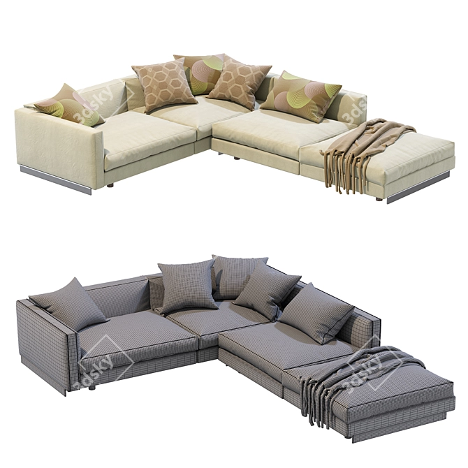 Modern Arflex Rendezvous Sectional 3D model image 5