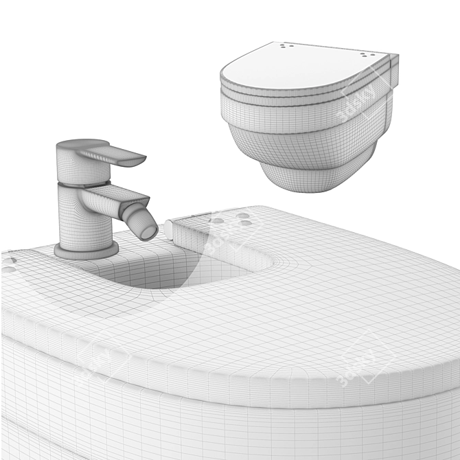 Elevated Elegance: Rispect Bidet 3D model image 4