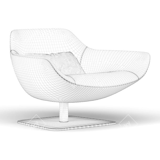 Elegant Meredith Armchair 3D model image 5