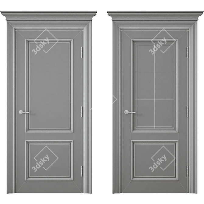 Modern Interior Door 3D Design 3D model image 4