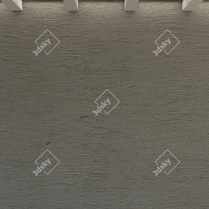 Decorative Old Plaster Wall 3D model image 3